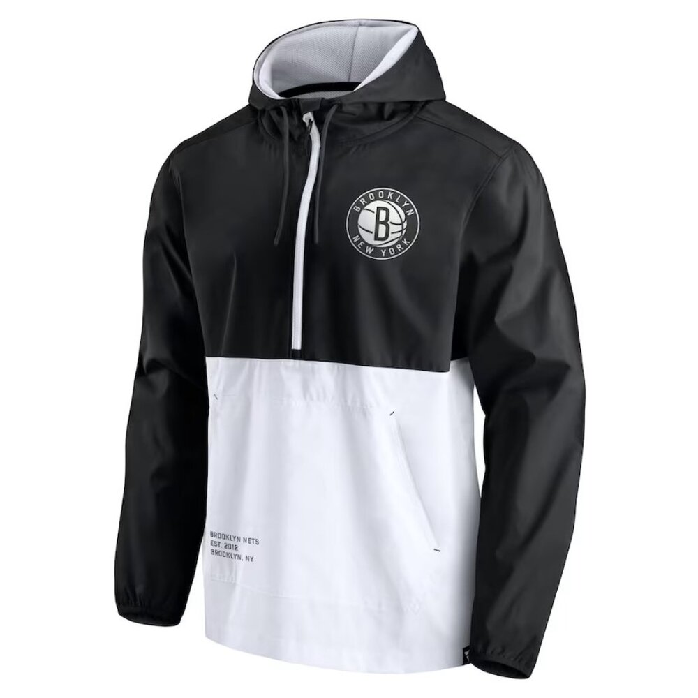 BROOKLYN NETS HALF-ZIP WINDBREAKER JACKET